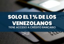 Solo el 1 % de los venezolanos tiene acceso a crédito bancario